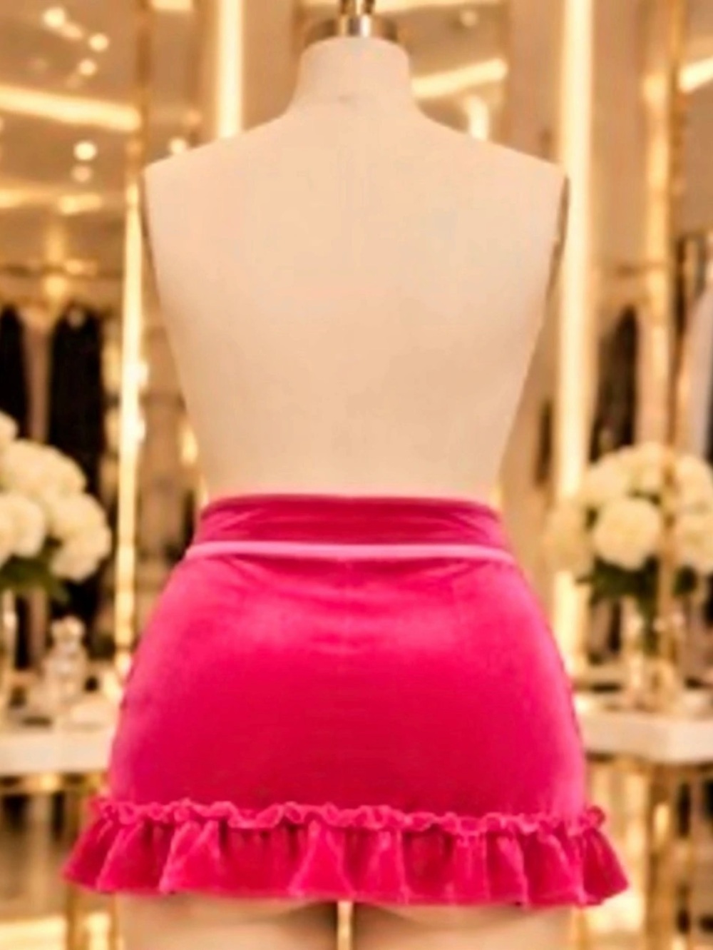 Pink Ruffle Mini Skirt - Picture 4 of 4